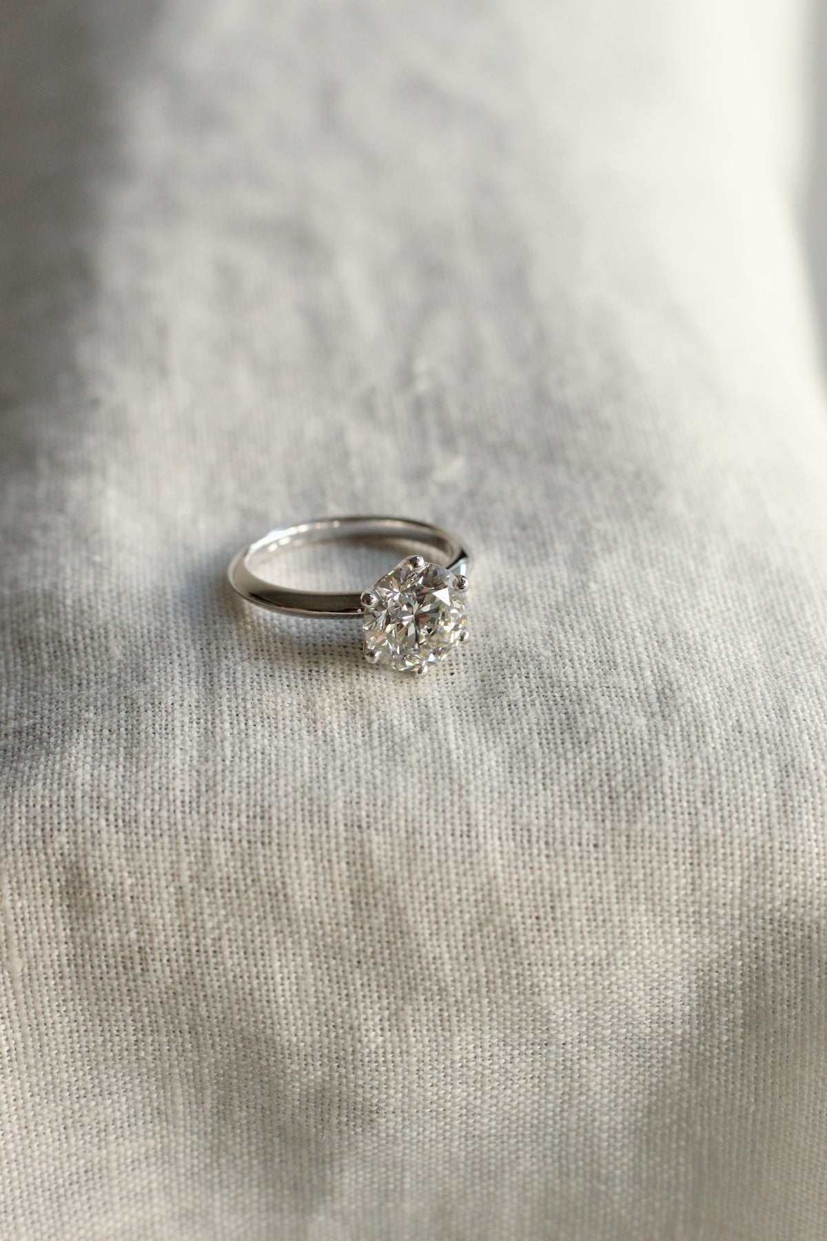 Anillo Solitario Platino