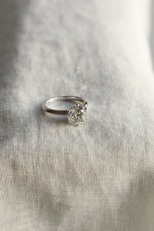 Anillo Solitario Platino