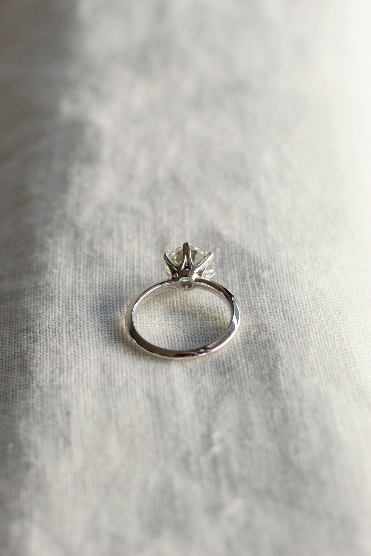 Anillo Solitario Platino
