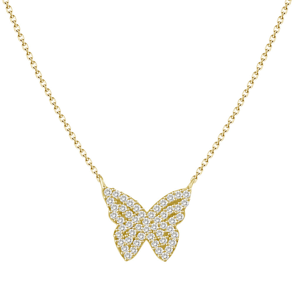 Collar Mariposa Pave Diamantes