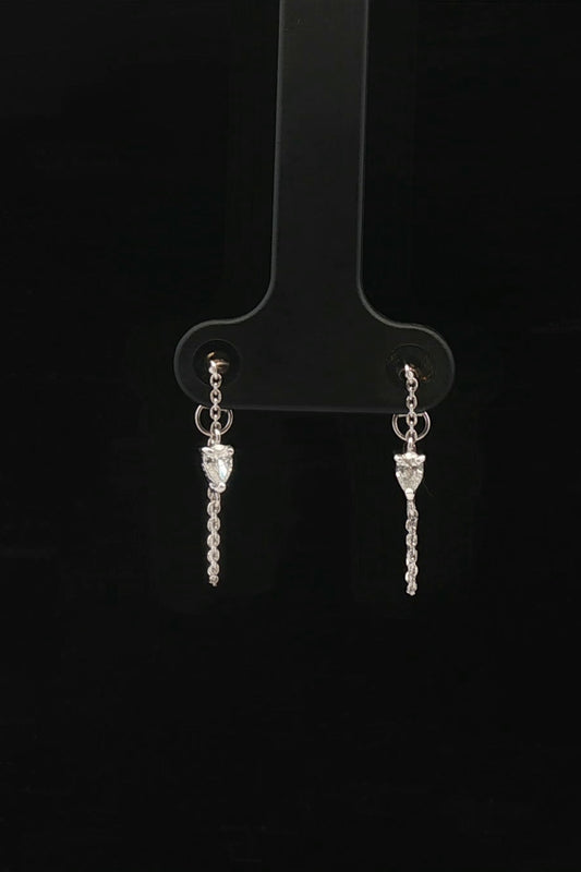 Aros Cadena Diamante Corte Gota
