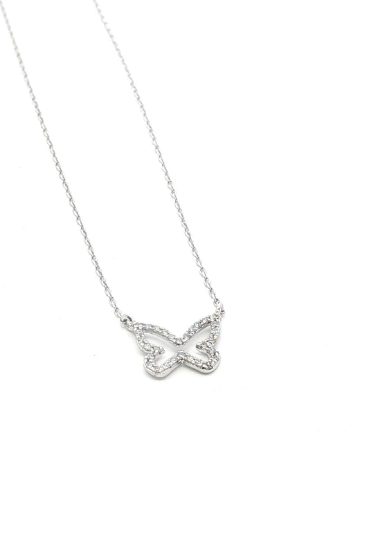 Collar Mariposa Borde Diamantes