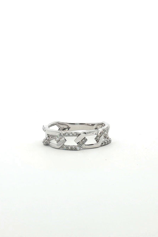 Anillo  Eslabón Diamantes