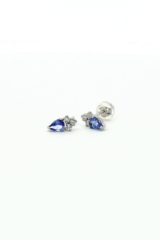 Aros Tanzanita y Diamantes