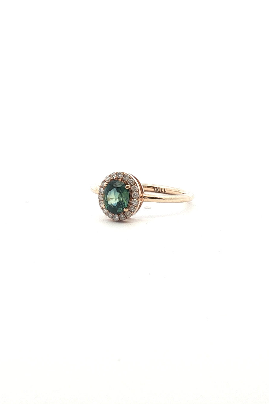 Anillo Lady Di Zafiro Bicolor y Diamantes
