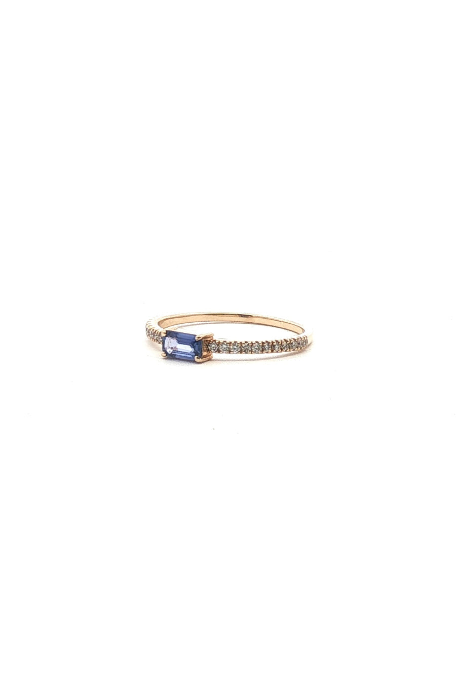 Anillo Tanzanita y Diamantes