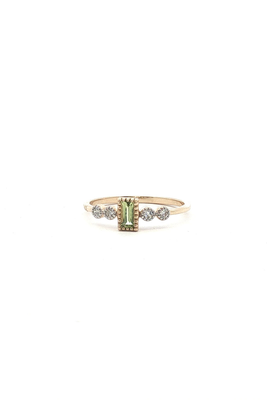 Anillo peridoto y Diamantes