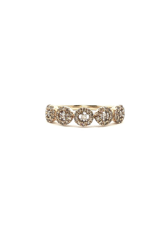 Anillo Quintillo Halo Diamantes