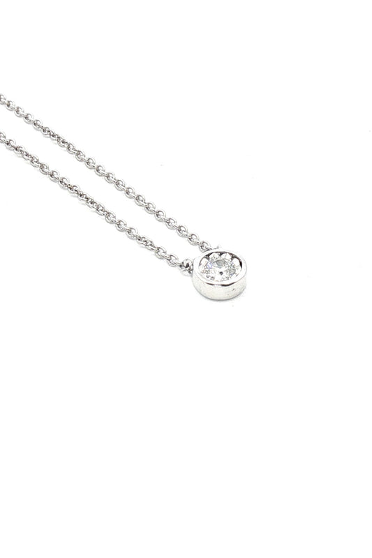 Collar Punto de Luz 0.07ct Engaste Bisel