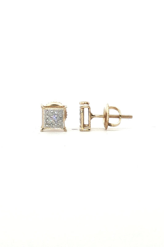 Aros Diseño Cuadrados Diamantes