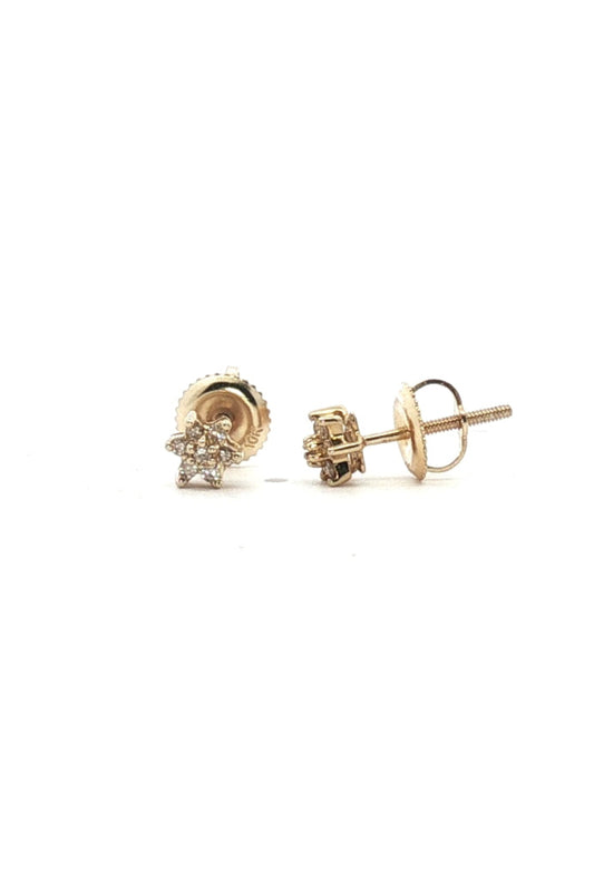 Aros Flor Diamantes Mini