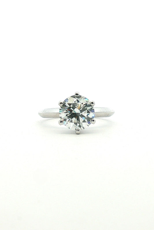 Anillo Solitario Platino