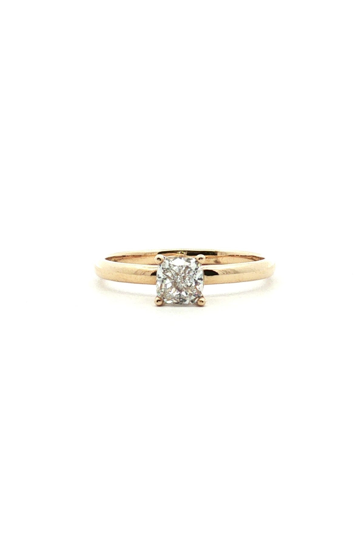 Anillo Solitario Oro Amarillo 14K