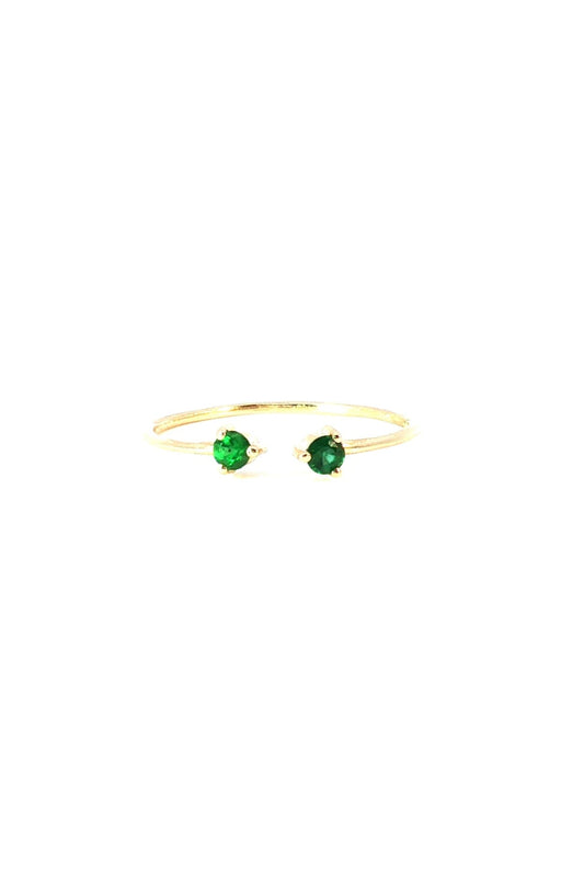 Anillo Abierto Esmeralda