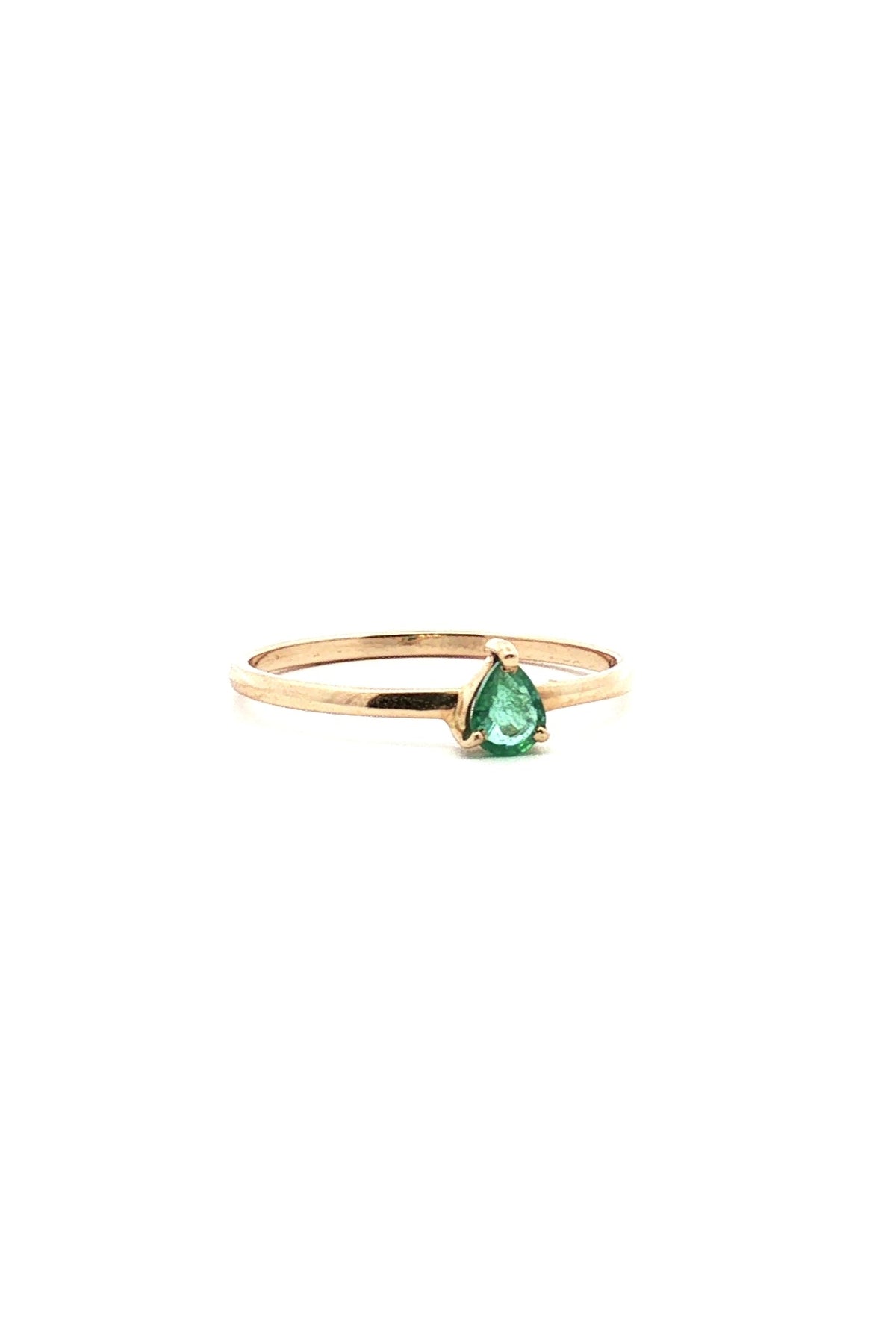 Anillo Esmeralda Corte Pera
