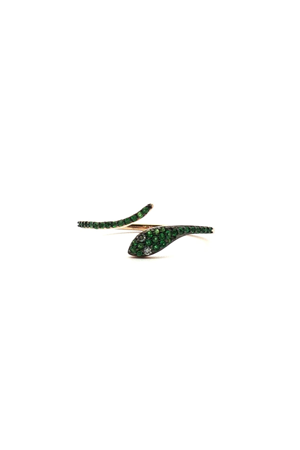 Anillo Snake Esmeralda y Diamantes
