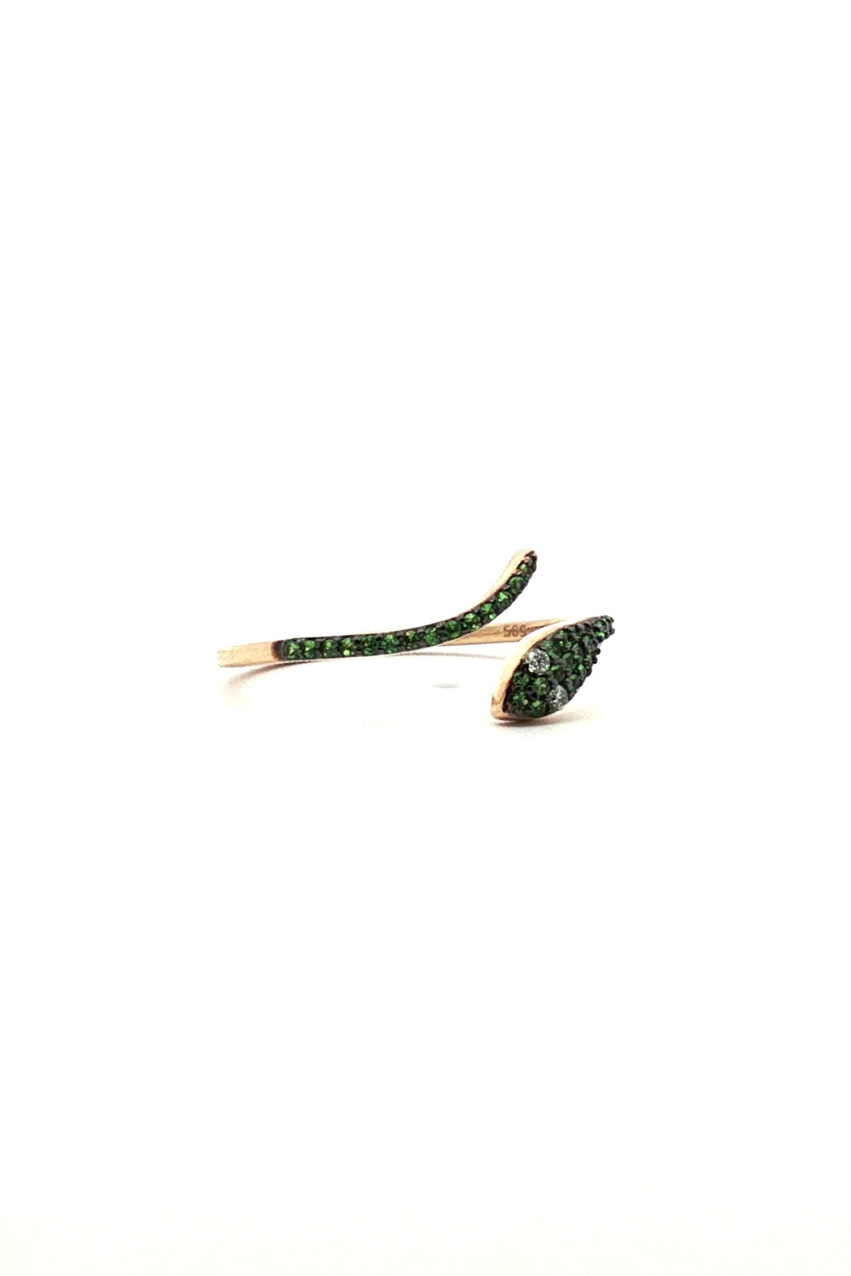 Anillo Snake Tsavorita y Diamantes