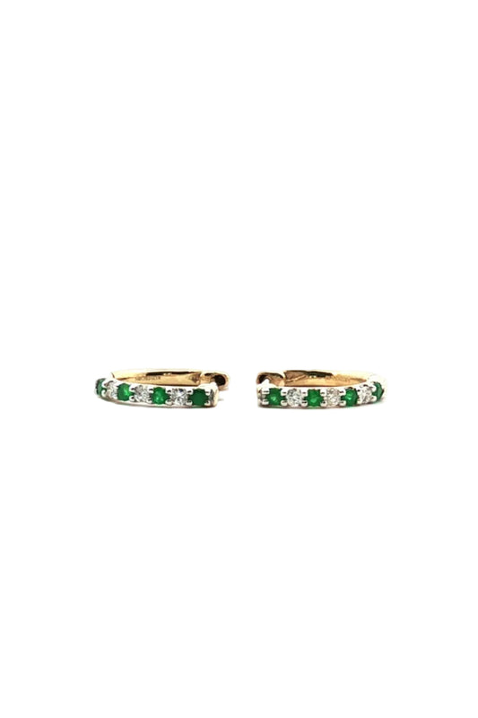 Aros Argolla Esmeraldas y Diamantes
