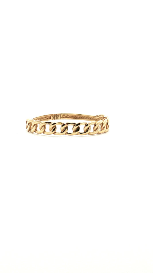 Anillo Eslabón Oro Amarillo 14k