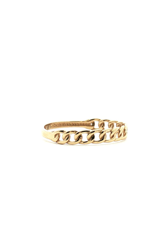 Anillo Eslabón Oro Amarillo 14k