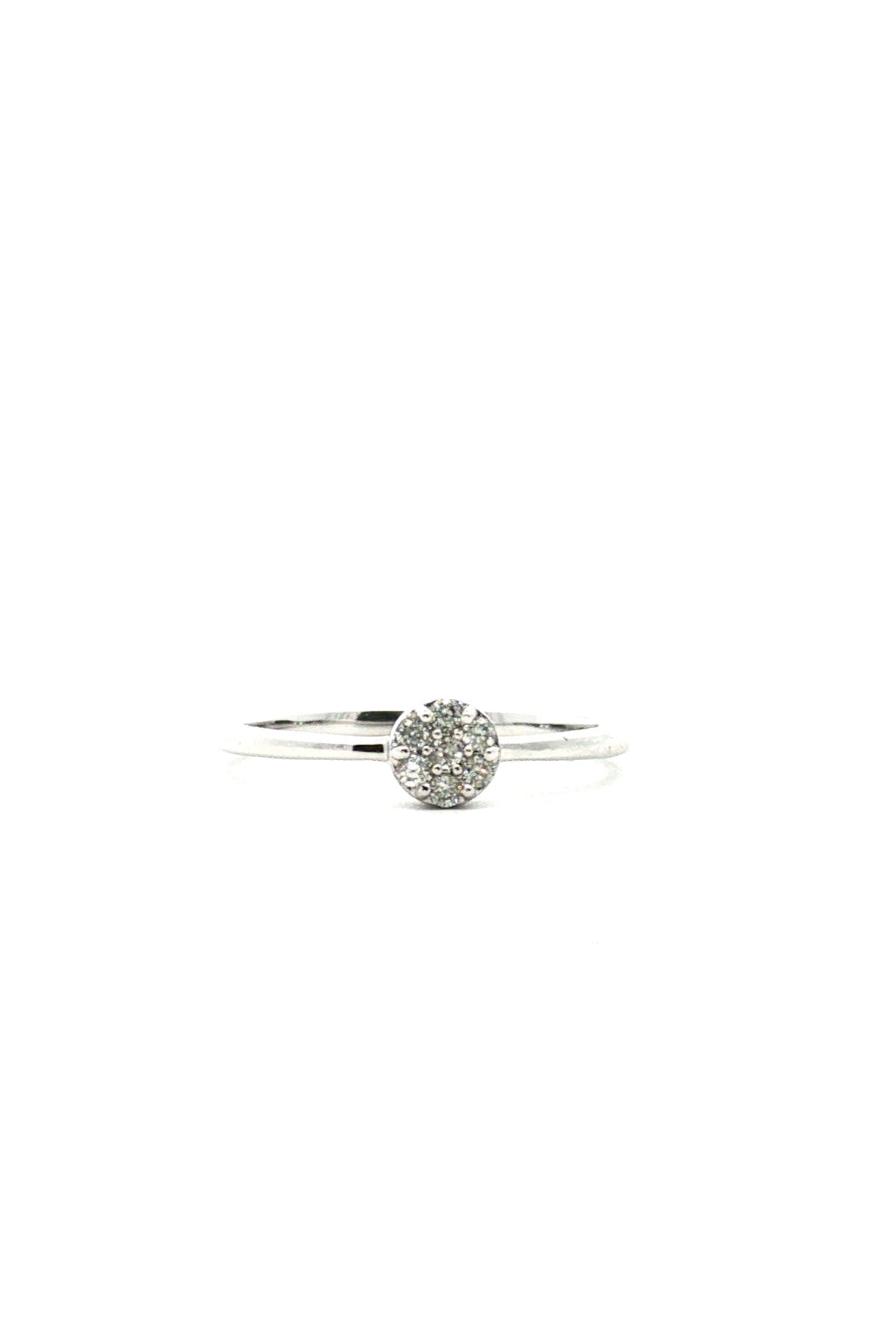 Anillo Solitario Cluster Diamantes