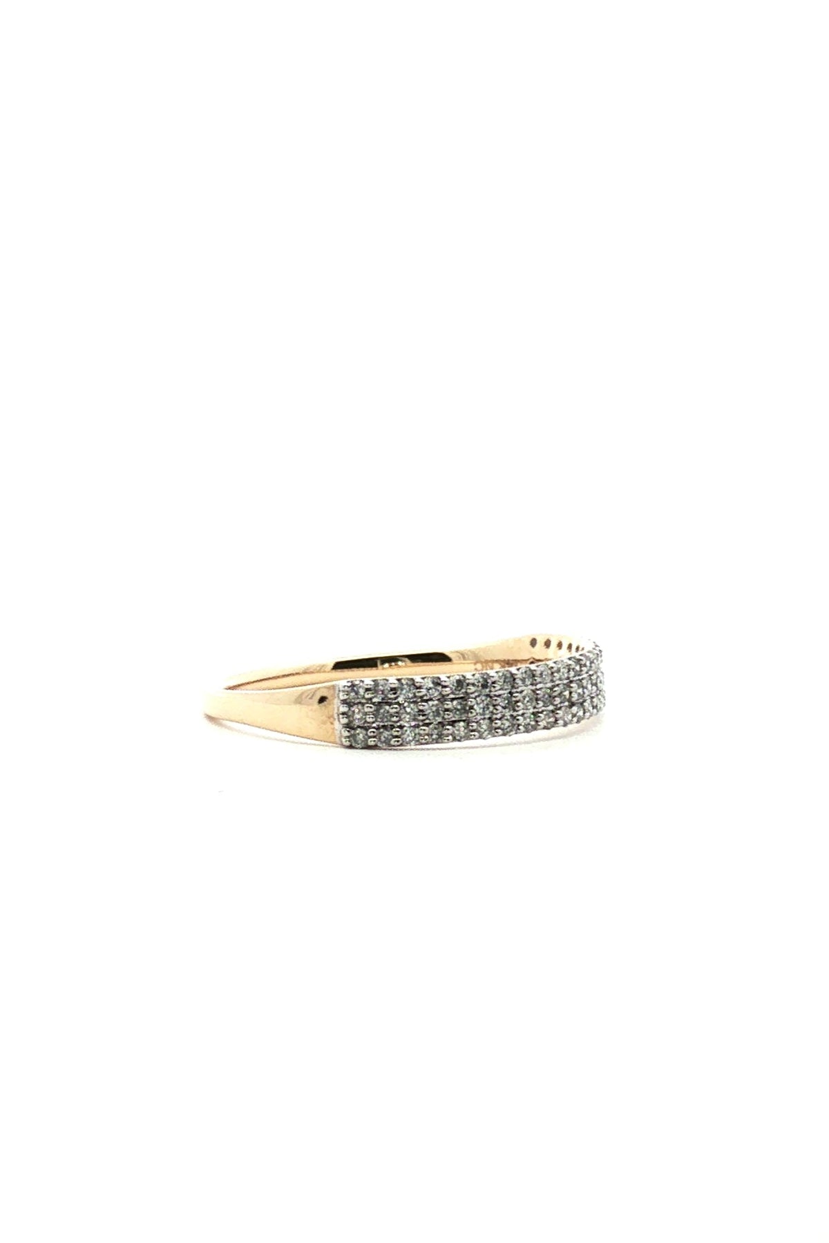 Anillo Cintillo 3 Corridas Diamantes