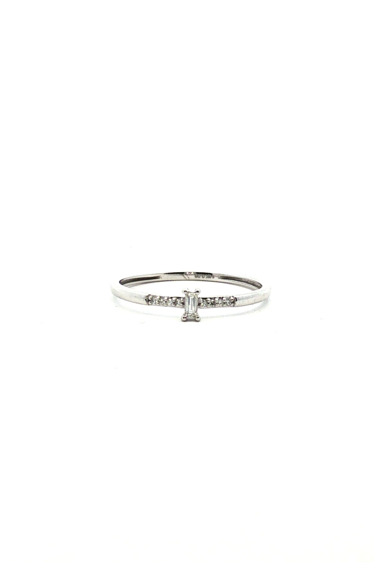 Anillo Solitario Mini Baguette Grifa