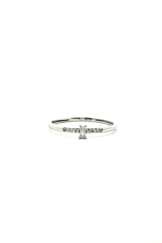 Anillo Solitario Mini Baguette Grifa
