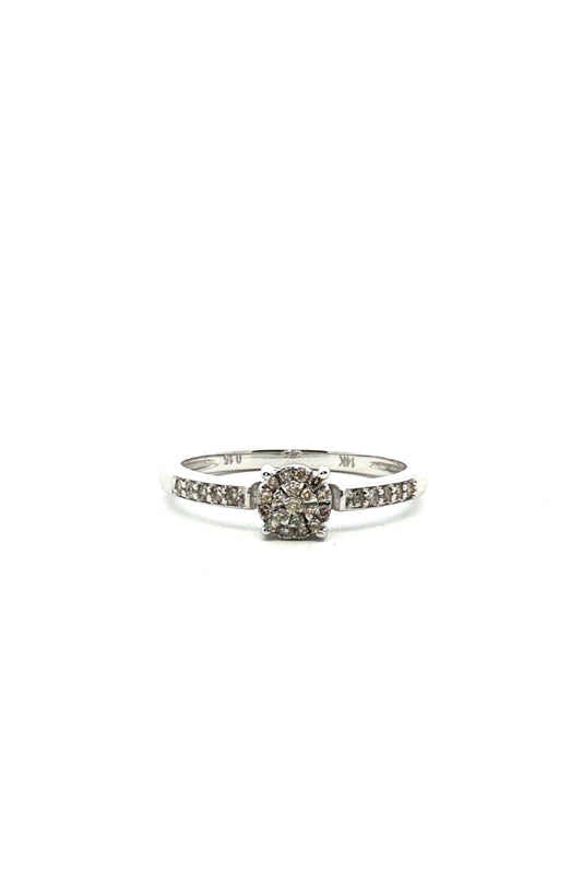 Anillo Tipo Solitario Halo&nbsp;