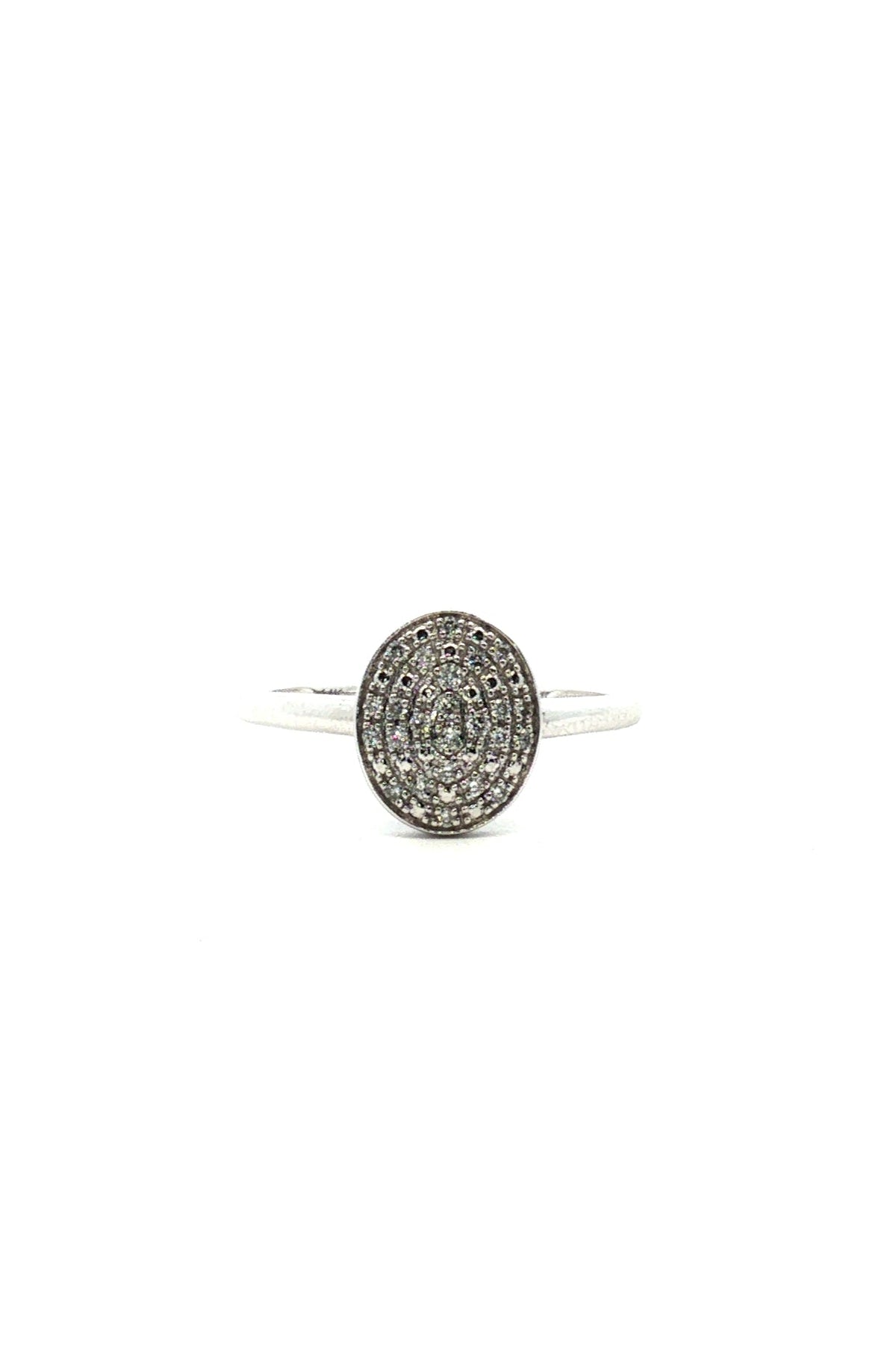Solitario Oval Pavé Diamantes
