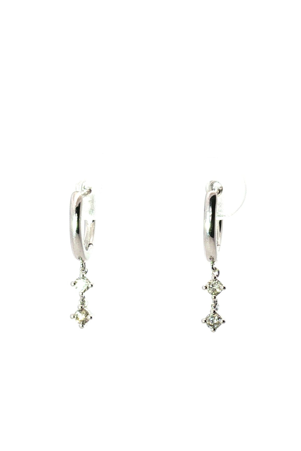 Aros Argolla Doble Diamantes
