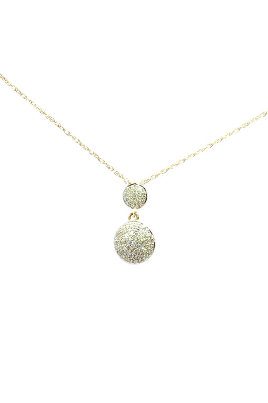 Collar Doble Circulo Diamantes
