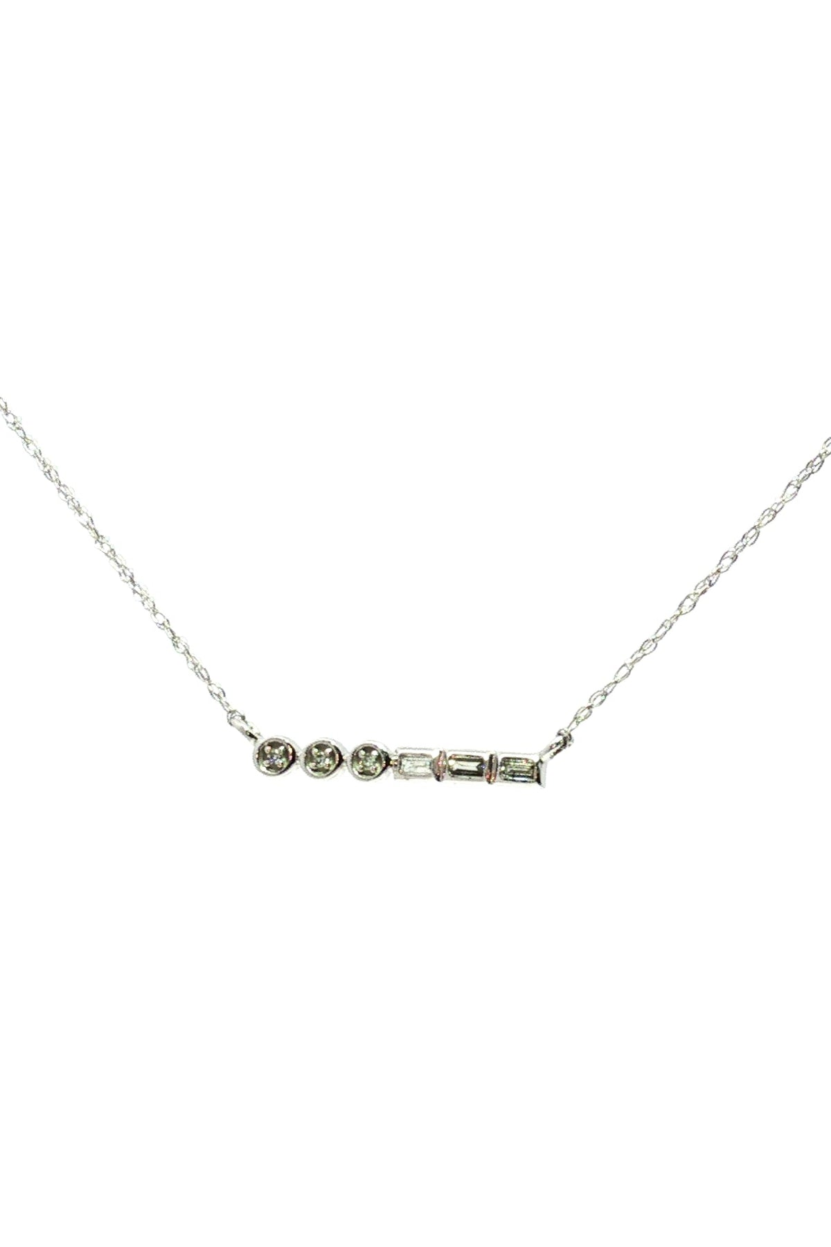 Collar Linea Diamantes Baguette y Redondo
