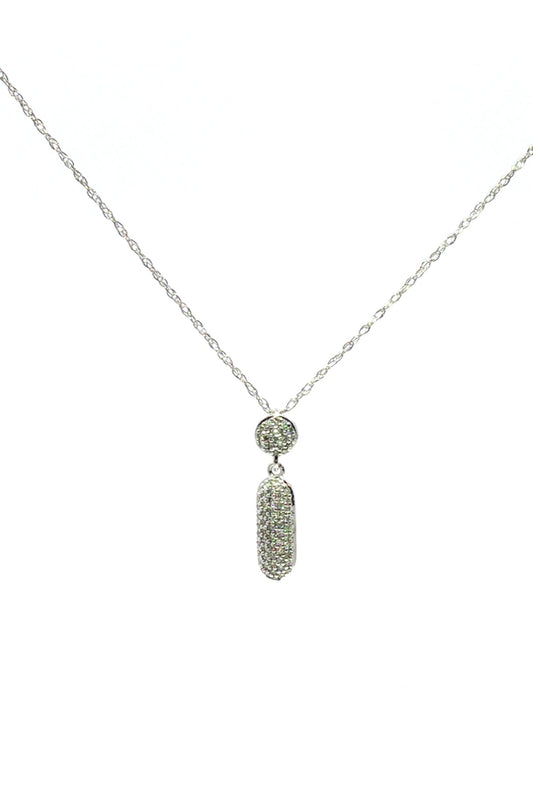 Collar Palito Diamantes Pave