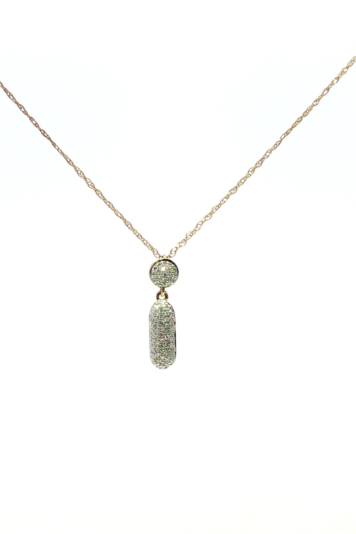 Collar Palito Diamantes Pave