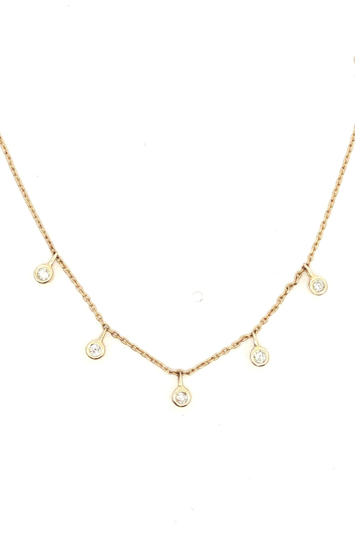 Collar 5 Diamantes Bisel