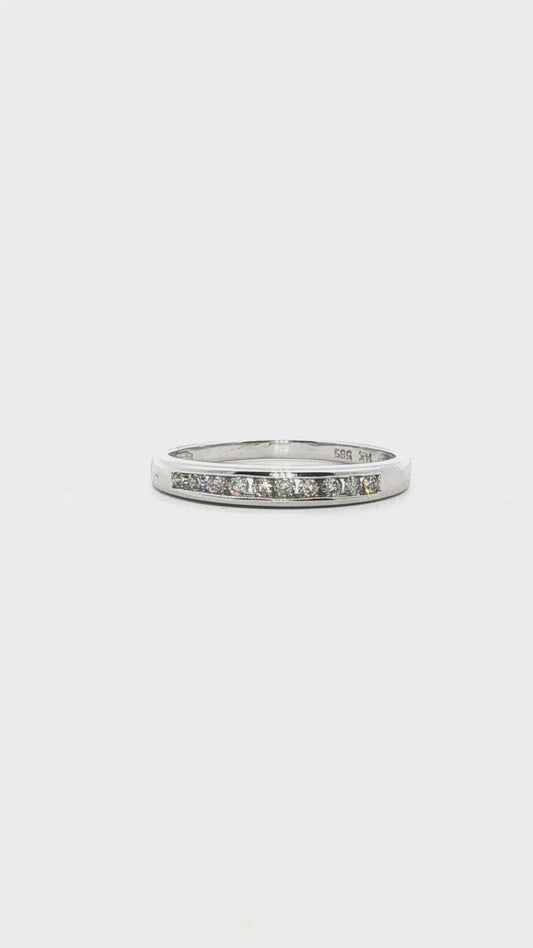 Anillo Cintillo Diamantes Riel