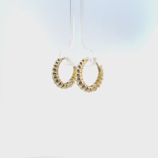 Aro Bolitas Oro Amarillo 14k