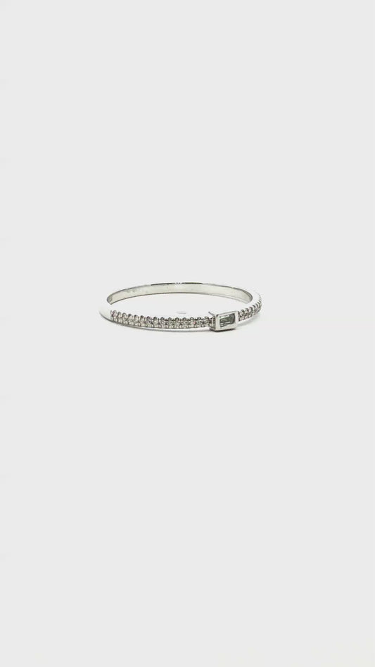 Solitario Diamante Baguette Mini Bisel