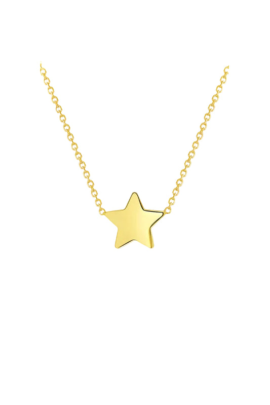 Collar estrella Oro amarillo 14k